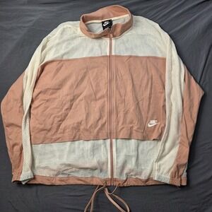 Nike Women's Jacket full zip Mesh Light Running Pink Plus Size 2X